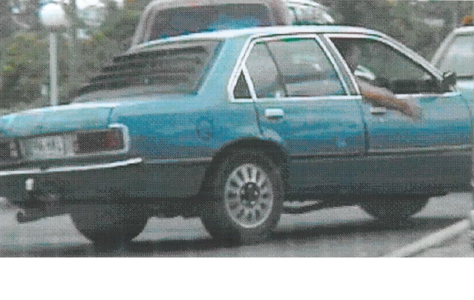 Douglas Brian Jackway pictured in his blue Commodore. COURT SUPPLIED Douglas Brian Jackway pictured in his blue Commodore. COURT SUPPLIED