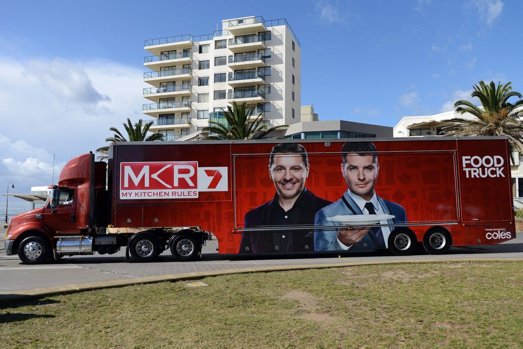 The My Kitchen Rules food truck pictured at Cronulla Beach. The My Kitchen Rules food truck pictured at Cronulla Beach.