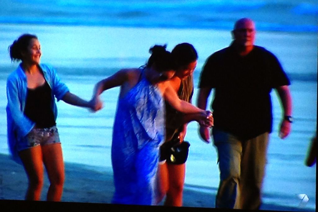 Schapelle Corby goes for a swim at Seminyak Beach in a scene from Sunday Night. Schapelle Corby goes for a swim at Seminyak Beach in a scene from Sunday Night.