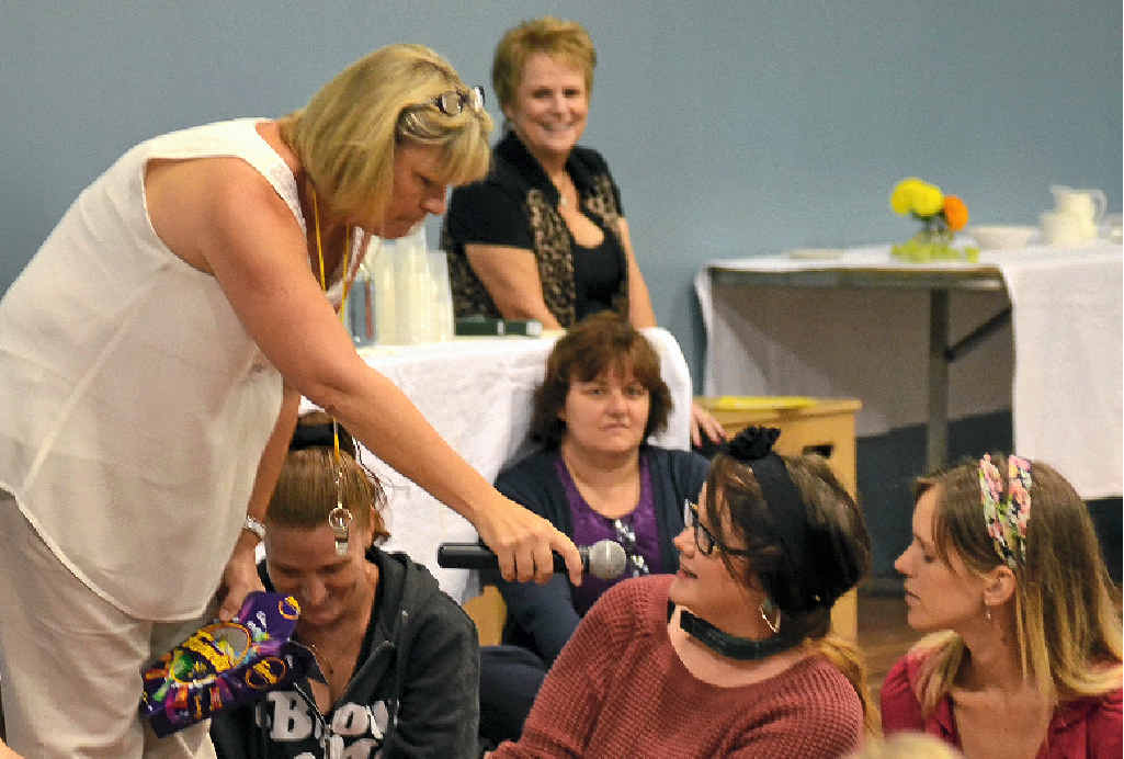 ENLIGHTENING EXPERIENCE: Nelle Frances asks a question of a participant during her Asperger’s and autism workshop at the School of Total Education.