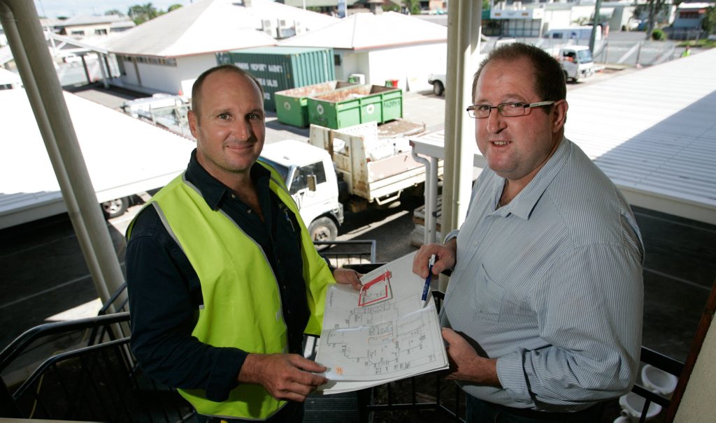 L-R Builder Darren Moore and motel owner Robin Adams on site at Regency on Albert which is undergoing a major refurbishment. Photo: Chris Ison / The Morning Bulletin L-R Builder Darren Moore and motel owner Robin Adams on site at Regency on Albert which is undergoing a major refurbishment. Photo: Chris Ison / The Morning Bulletin
