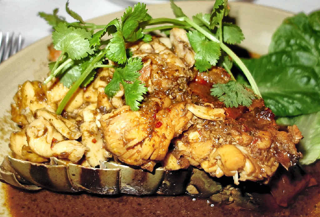 LUXURIOUS: Steamed crayfish with ginger, chilli and shallots. LUXURIOUS: Steamed crayfish with ginger, chilli and shallots.