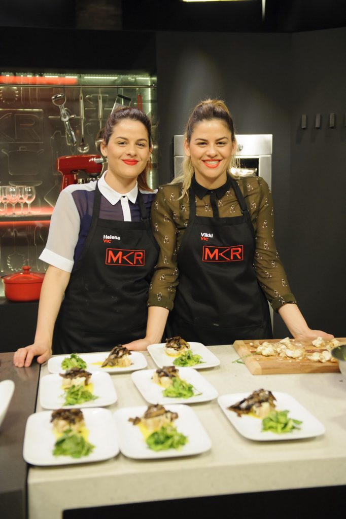 Helena and Vikki in Kitchen HQ with their chicken roulade. Helena and Vikki in Kitchen HQ with their chicken roulade.