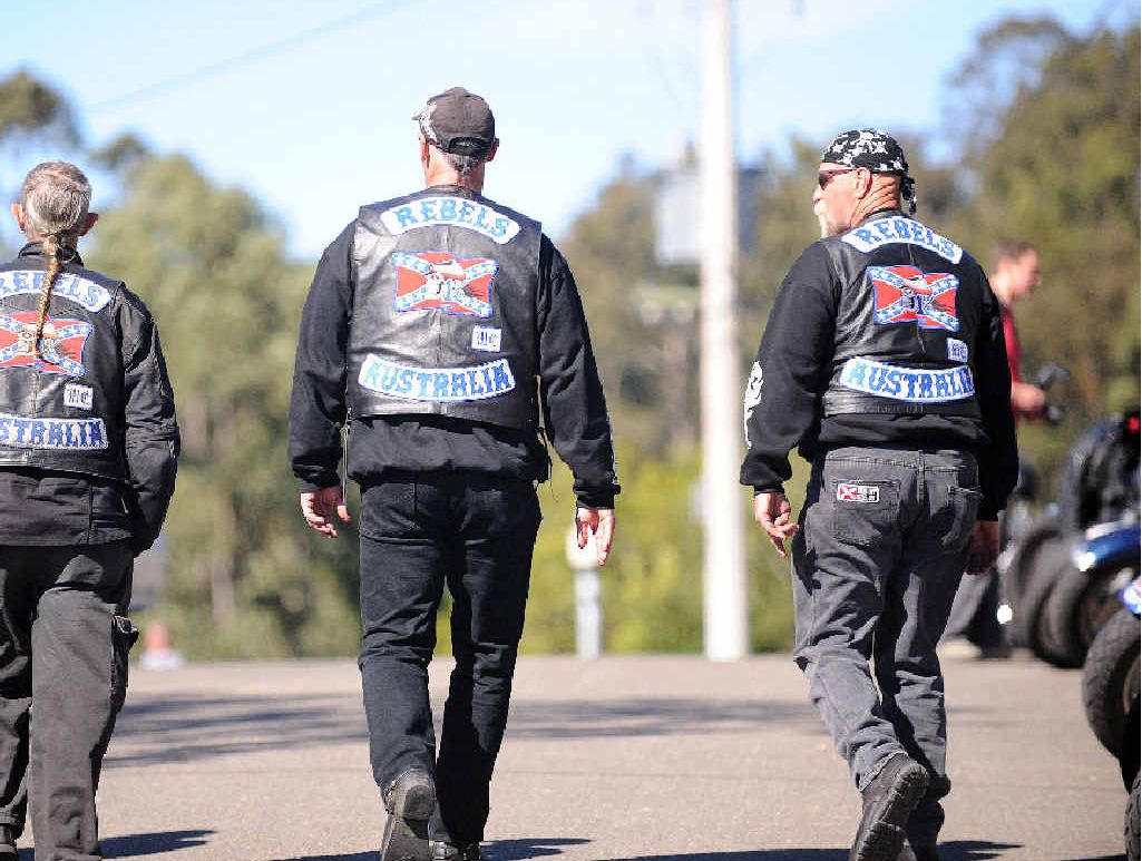 NO ENTRY: Bikies wearing gang insignia such as this will be banned from licensed premises if the move is passed in next month’s vote. NO ENTRY: Bikies wearing gang insignia such as this will be banned from licensed premises if the move is passed in next month’s vote.