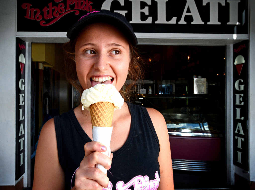 RIGHT FLAVOUR: Kelly Templeman from In the Pink, Byron Bay, which has served gelato in the area for 25 years. The owner is unfazed by news of potential competition. RIGHT FLAVOUR: Kelly Templeman from In the Pink, Byron Bay, which has served gelato in the area for 25 years. The owner is unfazed by news of potential competition.