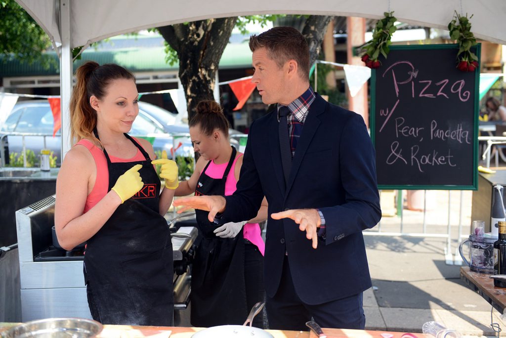 Chloe and Kelly talk with judge Pete Evans. Chloe and Kelly talk with judge Pete Evans.