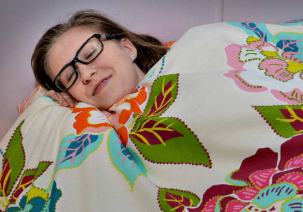 DOWN TIME: Sarah Broadhurst has a quick nap at work, but she had permission from her boss. DOWN TIME: Sarah Broadhurst has a quick nap at work, but she had permission from her boss.