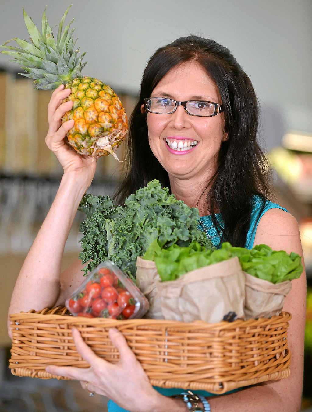 PASSION FOR HEALTH EATING: Nikki Brown from Grub Organics with fresh produce. PASSION FOR HEALTH EATING: Nikki Brown from Grub Organics with fresh produce.