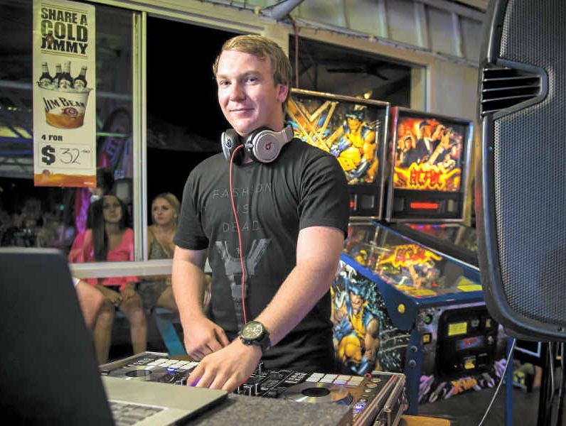 Jordan McPherson behind the decks.