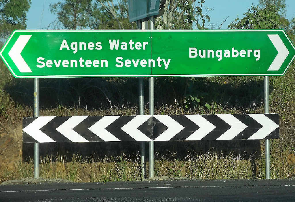 Bundaberg may be suffering from an identity crisis following the erection of this sign. Bundaberg may be suffering from an identity crisis following the erection of this sign.