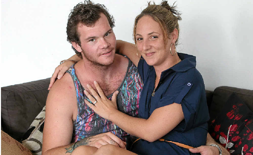 Clayton Byrne got down on one knee and proposed to his girlfriend Amy Gotz in the fruit and vegetable section of Woolworths. Clayton Byrne got down on one knee and proposed to his girlfriend Amy Gotz in the fruit and vegetable section of Woolworths.