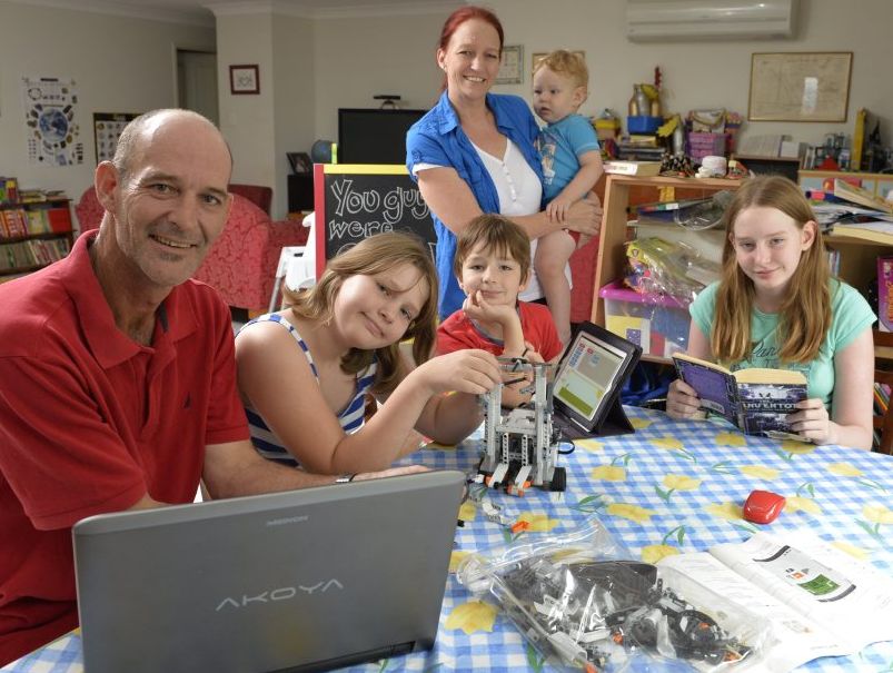 Learning together as a family are dad George Clark, Milli, 9, William, 6, Jemima 12, their mum Rachael and Alexander, 18 months. Learning together as a family are dad George Clark, Milli, 9, William, 6, Jemima 12, their mum Rachael and Alexander, 18 months.