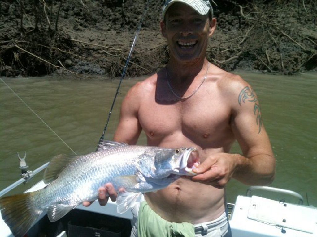 Brad La Master with a 67 cm barramundi caught at Coorooman Creek with a live mullet. Photo Contributed Brad La Master with a 67 cm barramundi caught at Coorooman Creek with a live mullet. Photo Contributed