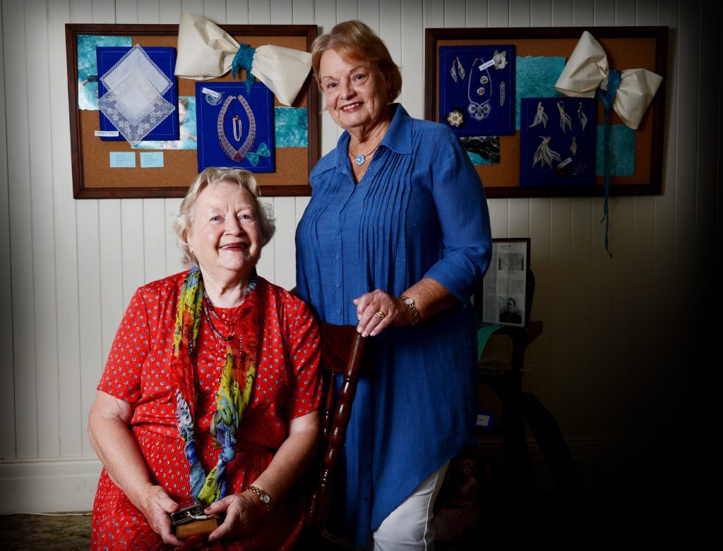 L-R Ina Le Bas and Betty Cox from Crawford House, Alstonville getting ready for their upcoming exhibition, Stiches Through Time and Lace. L-R Ina Le Bas and Betty Cox from Crawford House, Alstonville getting ready for their upcoming exhibition, Stiches Through Time and Lace.