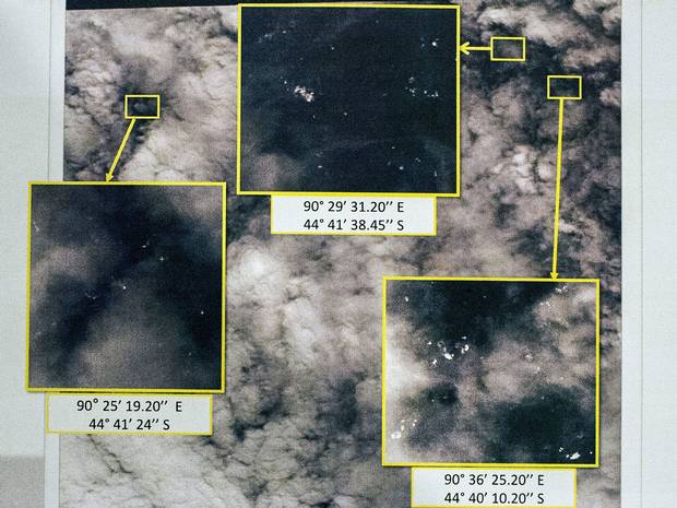 French satellite images have uncovered a 'debris field' of 122 objects in the southern Indian Ocean. French satellite images have uncovered a 'debris field' of 122 objects in the southern Indian Ocean.