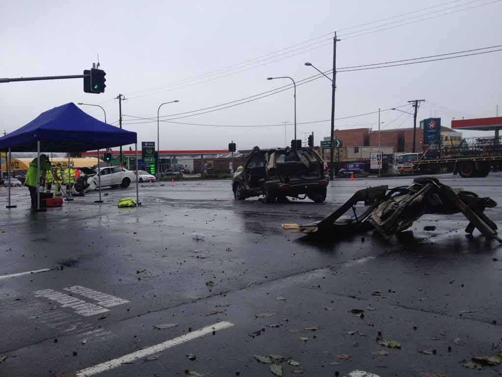 One person has been critically injured in a two-vehicle crash at the intersection of James and Ruthven Sts in Toowoomba. One person has been critically injured in a two-vehicle crash at the intersection of James and Ruthven Sts in Toowoomba.