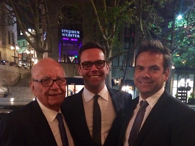 Rupert, James and Lachlan Murdoch Photo: Rupert Murdoch / tumblr Rupert, James and Lachlan Murdoch Photo: Rupert Murdoch / tumblr