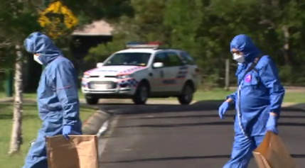 Police are investigating the death of a man and a woman at Glasshouse Mountains. Image: Nine News/Twitter Police are investigating the death of a man and a woman at Glasshouse Mountains. Image: Nine News/Twitter