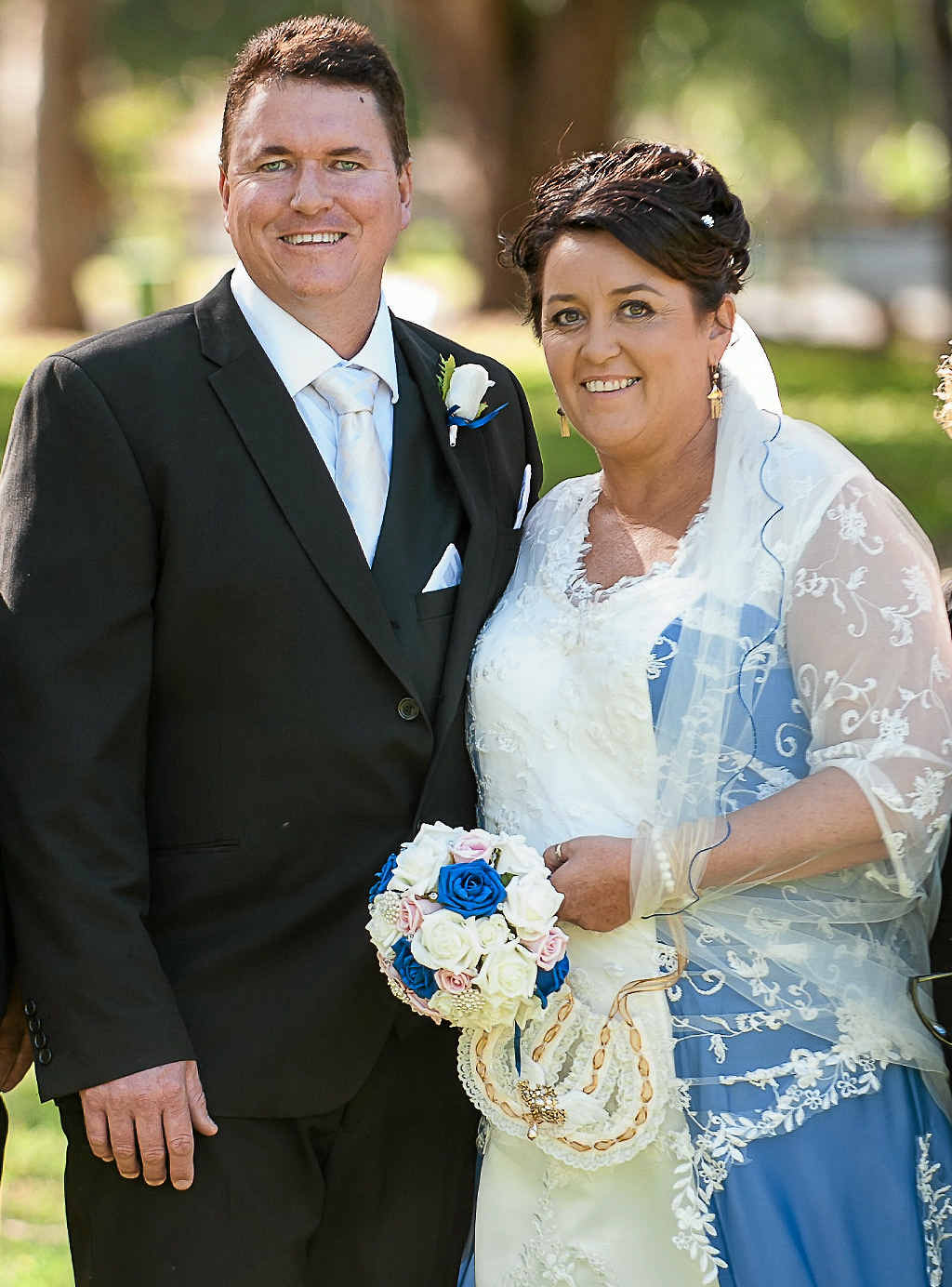 WEDDING DAY: Barry Magnussen and Alexandra Kokas-Magnussen had their dog, Miss Fontaine, take part in the wedding ceremony. WEDDING DAY: Barry Magnussen and Alexandra Kokas-Magnussen had their dog, Miss Fontaine, take part in the wedding ceremony.