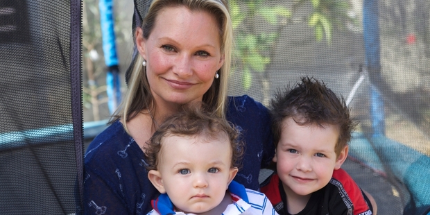 Danica Weeks has not yet told sons Jack (left) and Lincoln what has happened to their father. Photo / 60 Minutes Danica Weeks has not yet told sons Jack (left) and Lincoln what has happened to their father. Photo / 60 Minutes