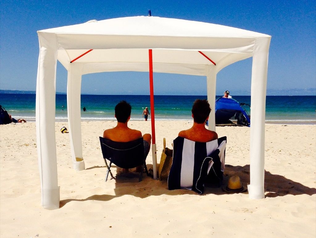 Mark Fraser has designed the Cool Cabana, seen here on Noosa Main Beach. Mark Fraser has designed the Cool Cabana, seen here on Noosa Main Beach.