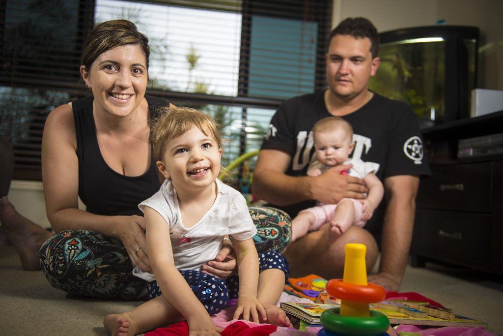 WANTING ANSWERS: Hayley and Josh O Donohue with daughters Zoey, 2, and Lily, 4 months, want to know why health support services are leaving Gladstone and not being replaced. WANTING ANSWERS: Hayley and Josh O Donohue with daughters Zoey, 2, and Lily, 4 months, want to know why health support services are leaving Gladstone and not being replaced.