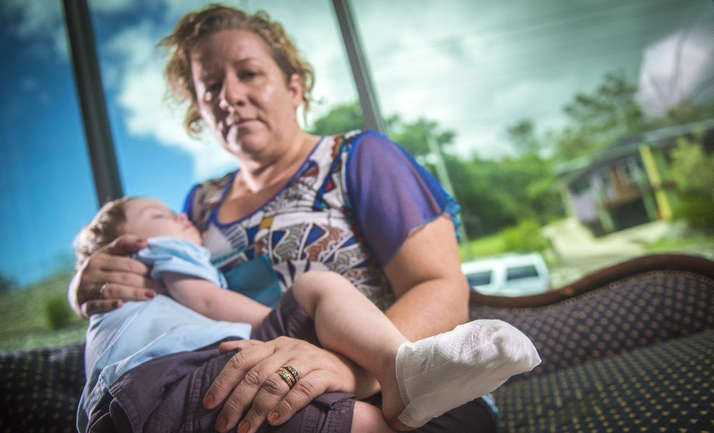 LACK OF SERVICES: Julianne Impiccini with her son Beni, 3, who couldn’t be treated for a fractured toe at Gladstone Hospital and had to go to Rockhampton. LACK OF SERVICES: Julianne Impiccini with her son Beni, 3, who couldn’t be treated for a fractured toe at Gladstone Hospital and had to go to Rockhampton.