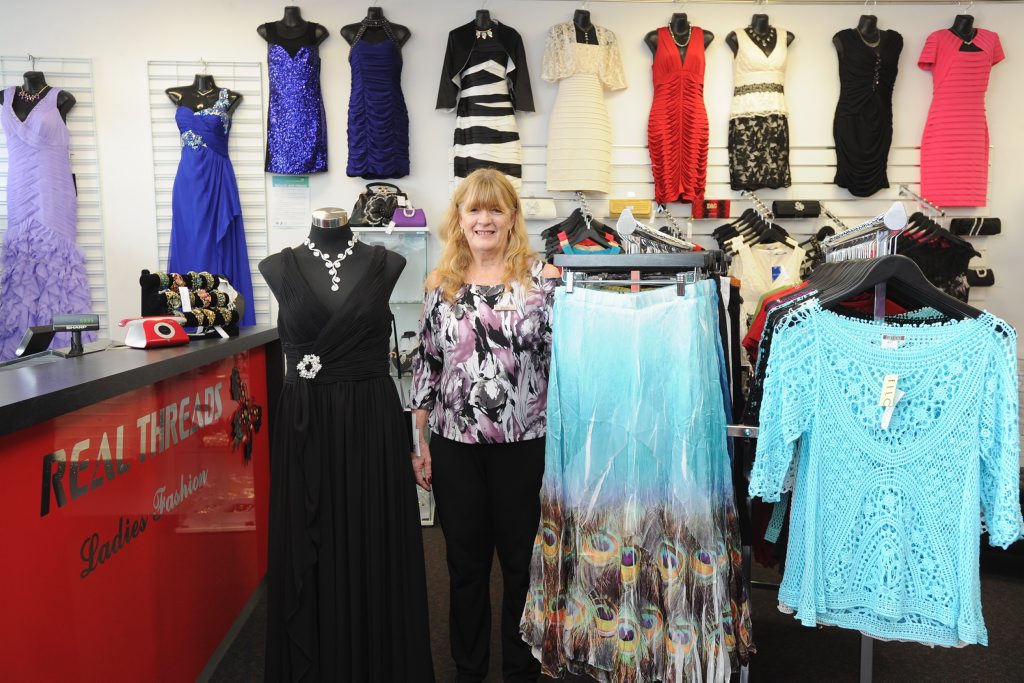 Real Threads owner Vicki Connolly says setting up a second store at Eli Waters was hard work but public support has been terrific. Real Threads owner Vicki Connolly says setting up a second store at Eli Waters was hard work but public support has been terrific.