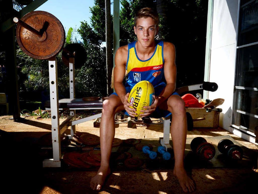 READY TO GO: Isaac Hay, 17, of Alstonville, will play against some of the country’s best young Aussie rules players for Queensland in the forthcoming NAB Rising Stars National Under-18 Championship. READY TO GO: Isaac Hay, 17, of Alstonville, will play against some of the country’s best young Aussie rules players for Queensland in the forthcoming NAB Rising Stars National Under-18 Championship.
