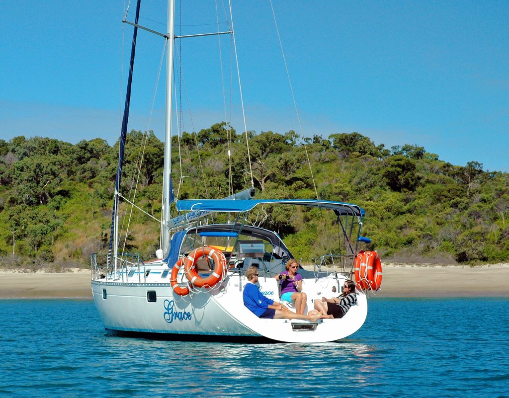 Unwinding on a yacht among the Keppel group of islands. Photo Sail Capricornia Unwinding on a yacht among the Keppel group of islands. Photo Sail Capricornia
