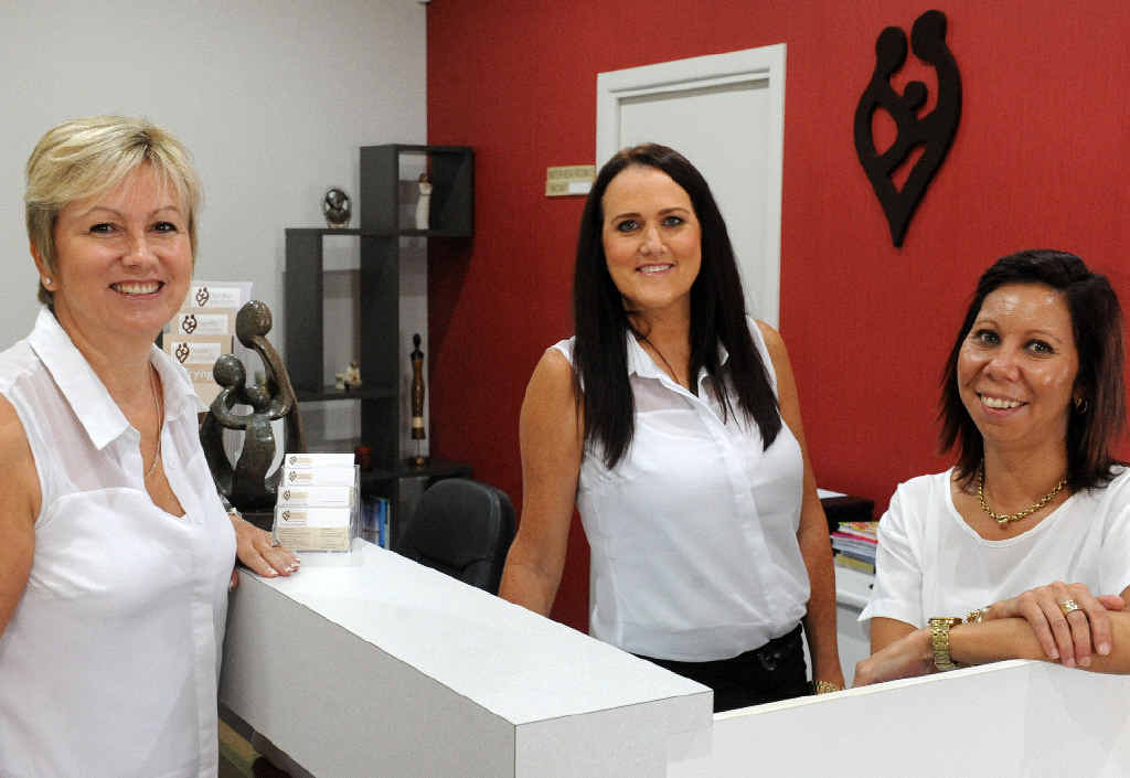 GIVING HOPE: Fertility Solutions staff members Carol Giuliano, Lisa Beimers and Rebecca Kampf. Fertility Solutions is now making IVF treatments more affordable for couples. GIVING HOPE: Fertility Solutions staff members Carol Giuliano, Lisa Beimers and Rebecca Kampf. Fertility Solutions is now making IVF treatments more affordable for couples.
