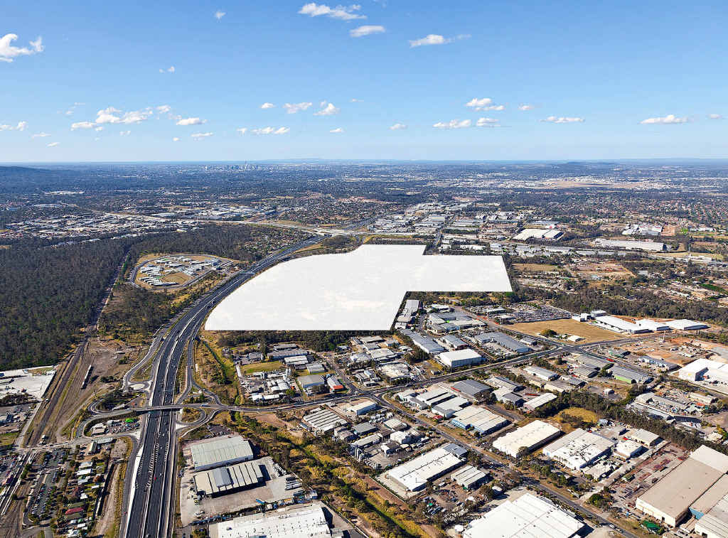 WACOL’S SHOT IN THE ARM: Aerial shot of the 60ha site for the new business and industry park Metroplex Westgate. WACOL’S SHOT IN THE ARM: Aerial shot of the 60ha site for the new business and industry park Metroplex Westgate.