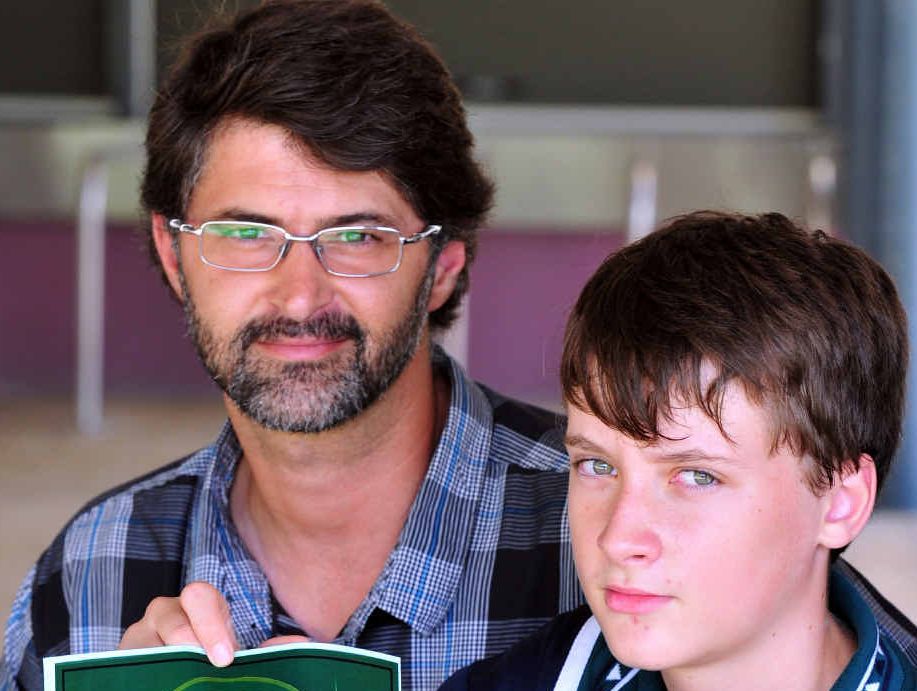GOOD EFFORT: Noosa High School Year 8 student Kyle Topliff with Year 8 and 9 co-ordinator Adam Baker. GOOD EFFORT: Noosa High School Year 8 student Kyle Topliff with Year 8 and 9 co-ordinator Adam Baker.