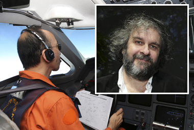 Sir Peter Jackson's jet is being used in the search for missing Malaysia Airlines MH370 flight. Sir Peter Jackson's jet is being used in the search for missing Malaysia Airlines MH370 flight.