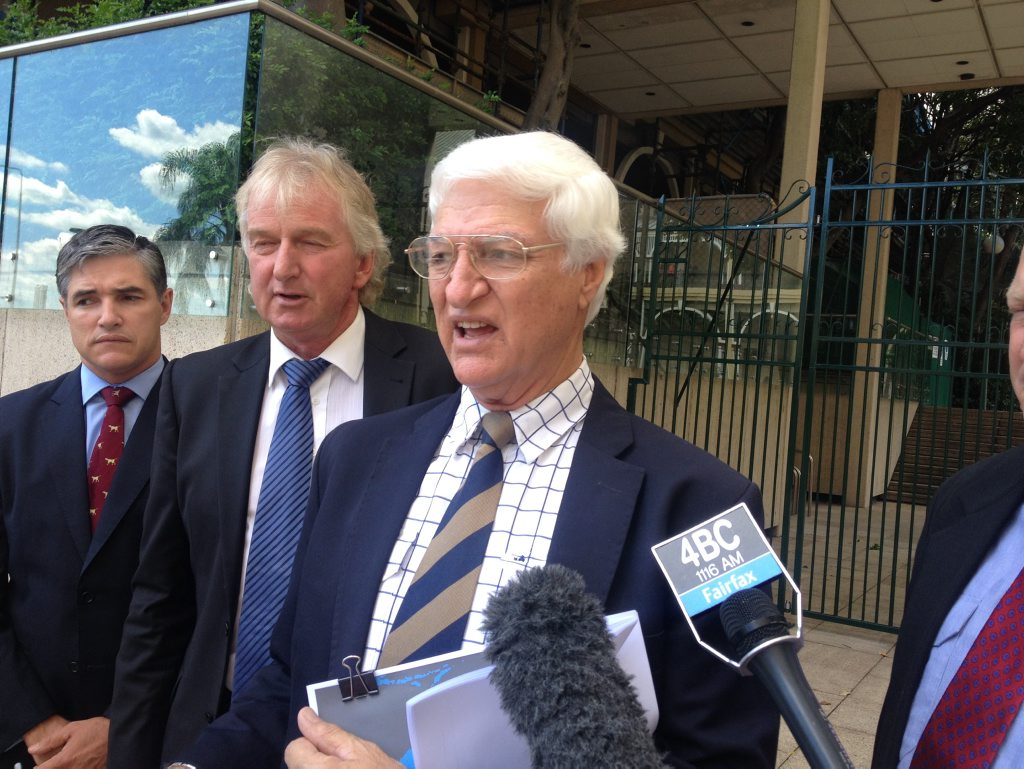 Right to left: Katter's Australia Party Leader Bob Katter, Condamine MP Ray Hopper and Mt Isa MP Robert Katter. Right to left: Katter's Australia Party Leader Bob Katter, Condamine MP Ray Hopper and Mt Isa MP Robert Katter.