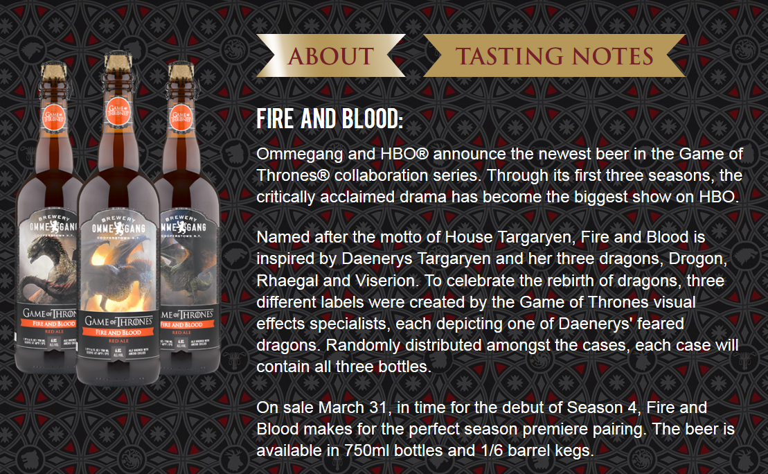 Ommegang's Fire and Blood red ale. Ommegang's Fire and Blood red ale.