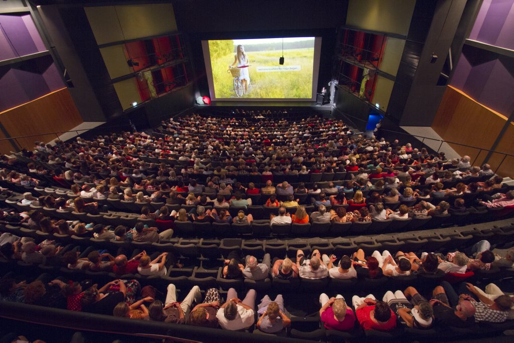 The audience at the Brolga Theatre for the premiere of Saving Mr Banks. The audience at the Brolga Theatre for the premiere of Saving Mr Banks.