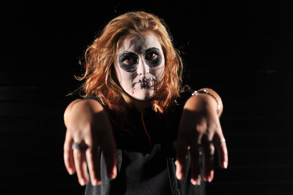 Stephanie Little is ready for the Zombie walk during Youth week. Stephanie Little is ready for the Zombie walk during Youth week.