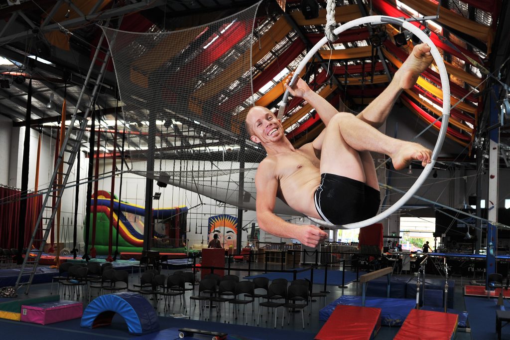 Mark McLauchlan, Professional Circus Performer, at Circus Arts in Byron Bay. Mark McLauchlan, Professional Circus Performer, at Circus Arts in Byron Bay.