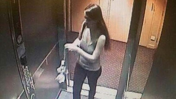 CCTV footage of Sophie Collombet.
CCTV footage of Sophie Collombet.