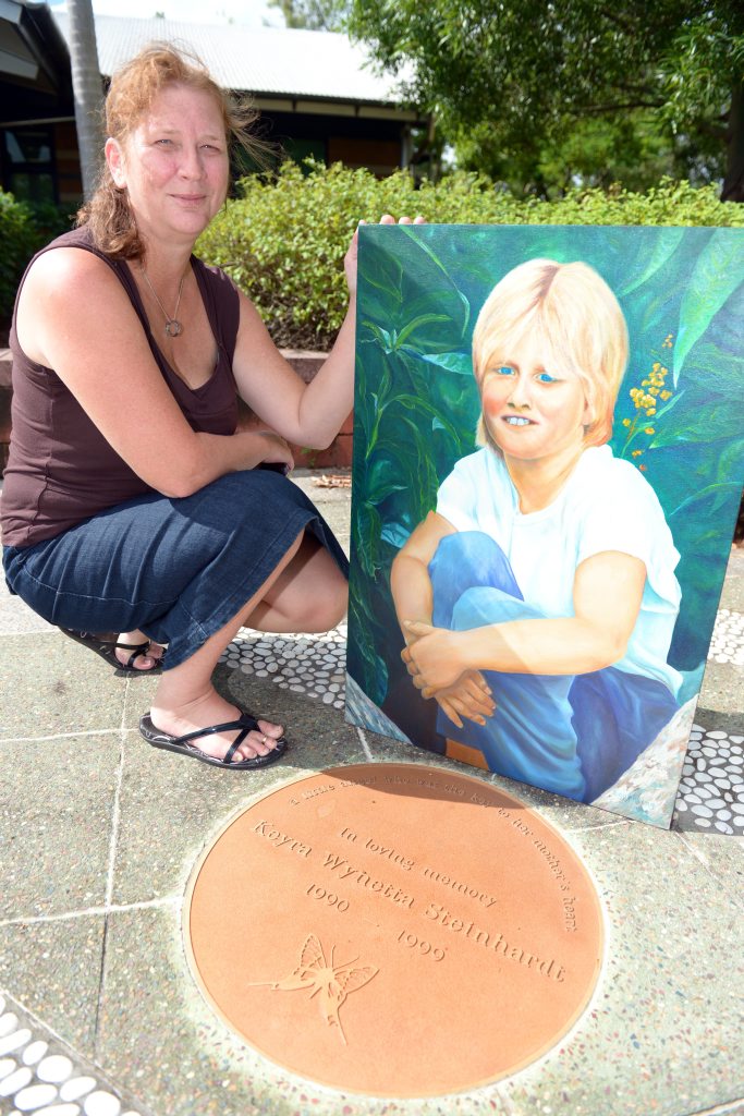 Treasa Steinhardt at the Keyra Stenhardt memorial at the North Rockhampton police station, as the 15th anniversary of Keyra's murder nears. Photo Sharyn O'Neill / The Morning Bulletin Treasa Steinhardt at the Keyra Stenhardt memorial at the North Rockhampton police station, as the 15th anniversary of Keyra's murder nears. Photo Sharyn O'Neill / The Morning Bulletin