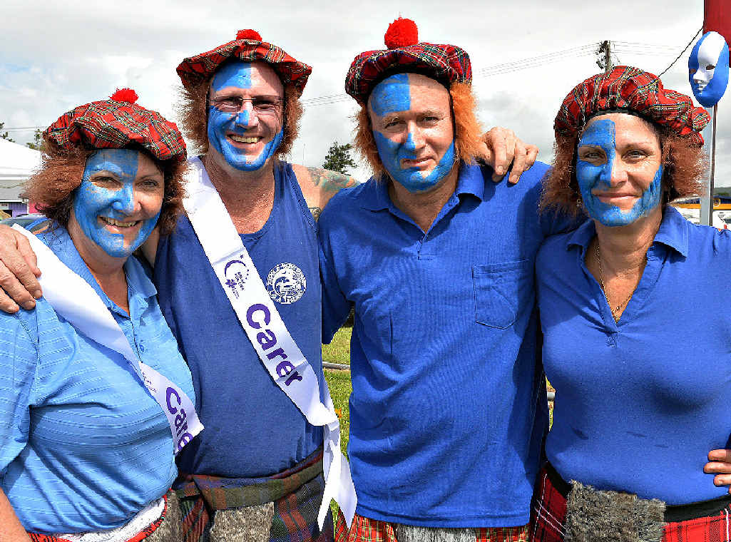 Wendy and Russell Pollock and Ray and Lesley Kurtz get ready to circle the field at the Sarina Relay for Life. Wendy and Russell Pollock and Ray and Lesley Kurtz get ready to circle the field at the Sarina Relay for Life.