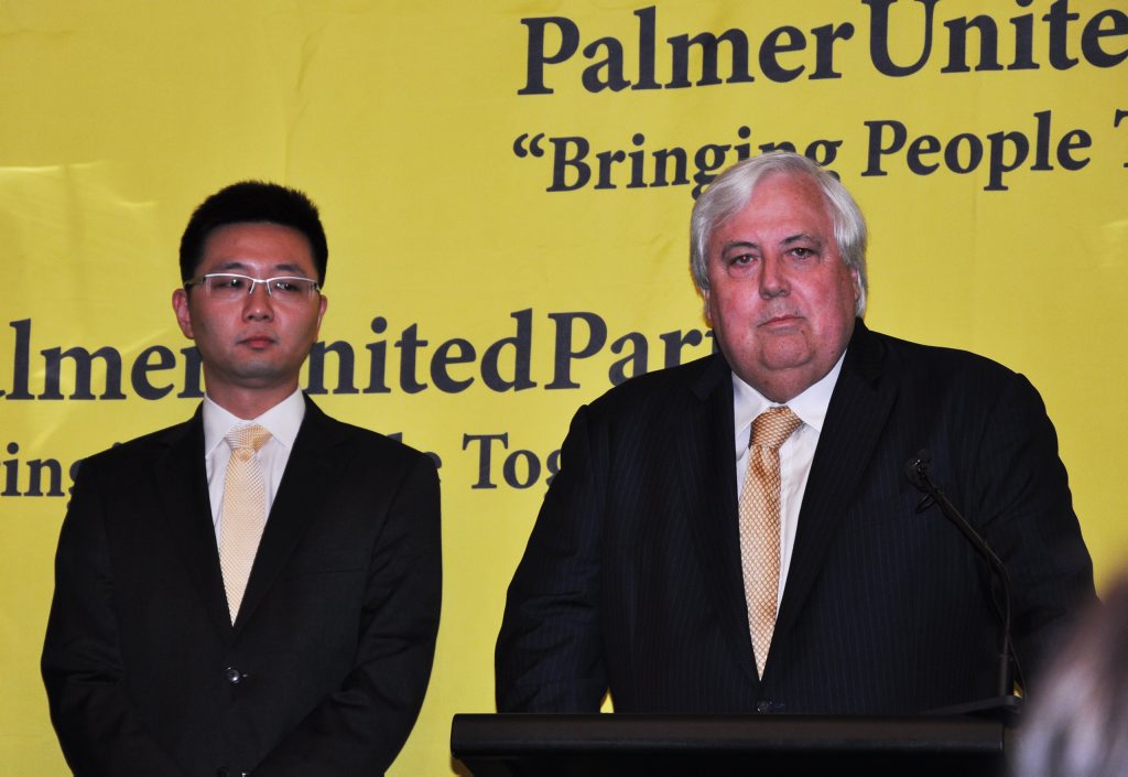 Palmer United Party leader Clive Palmer (right) with the party' s lead candidate for the re-run WA Senate election, Zhenya Palmer United Party leader Clive Palmer (right) with the party' s lead candidate for the re-run WA Senate election, Zhenya