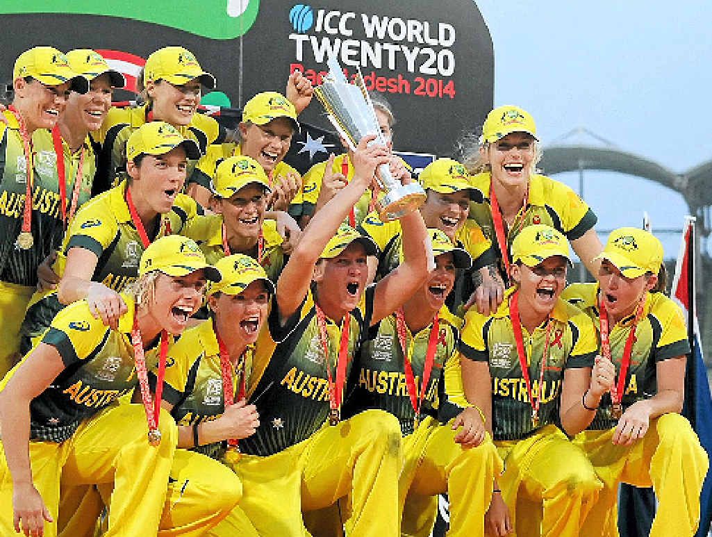 The Southern Stars celebrate winning the women’s T20 World Cup. The Southern Stars celebrate winning the women’s T20 World Cup.