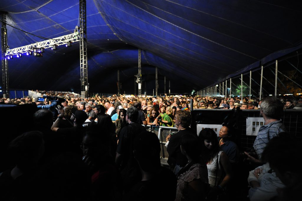 Police say they are happy with the behaviour of Bluesfest crowds in general this year. Police say they are happy with the behaviour of Bluesfest crowds in general this year.