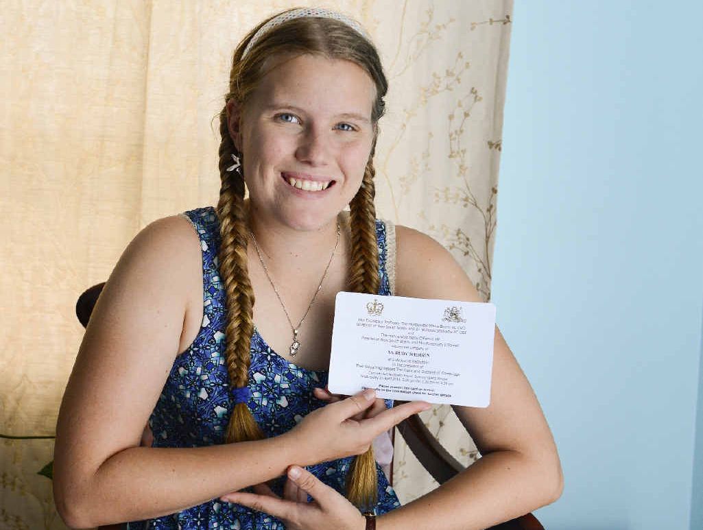 EXCITED: Grafton High student Ruby Sherrin with her invitation. Photo: Adam Hourigan EXCITED: Grafton High student Ruby Sherrin with her invitation. Photo: Adam Hourigan