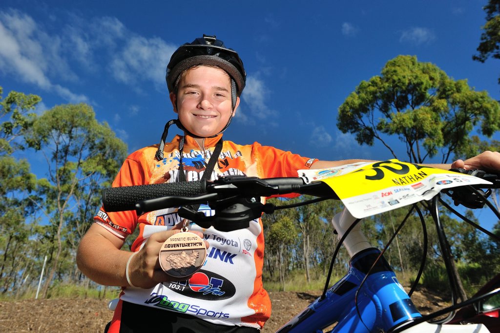 Nathan Taylor, 14, finished third in his first adventurethon in Townsville and is ready for more. Nathan Taylor, 14, finished third in his first adventurethon in Townsville and is ready for more.