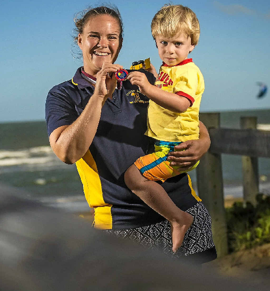 Nicole Lowe surprised herself by winning a national women’s lifesaver silver medal in Perth. Nicole Lowe surprised herself by winning a national women’s lifesaver silver medal in Perth.