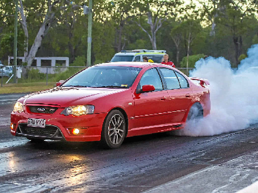 JUST SMOKIN’: The Benaraby Raceway Off-Street Meet offers everyone the chance to put their car to the test. JUST SMOKIN’: The Benaraby Raceway Off-Street Meet offers everyone the chance to put their car to the test.