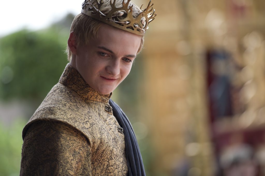 Jack Gleeson as Joffrey Baratheon in Game of Thrones. Jack Gleeson as Joffrey Baratheon in Game of Thrones.